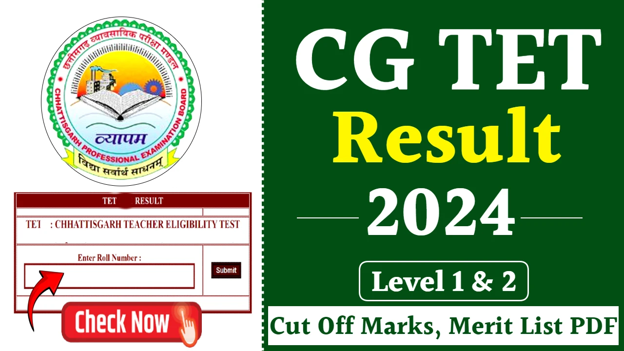 CG TET Result 2024