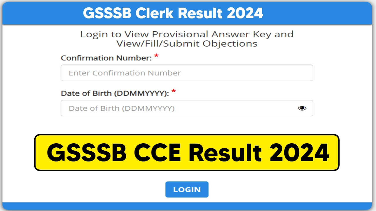 GSSSB CCE Result 2024