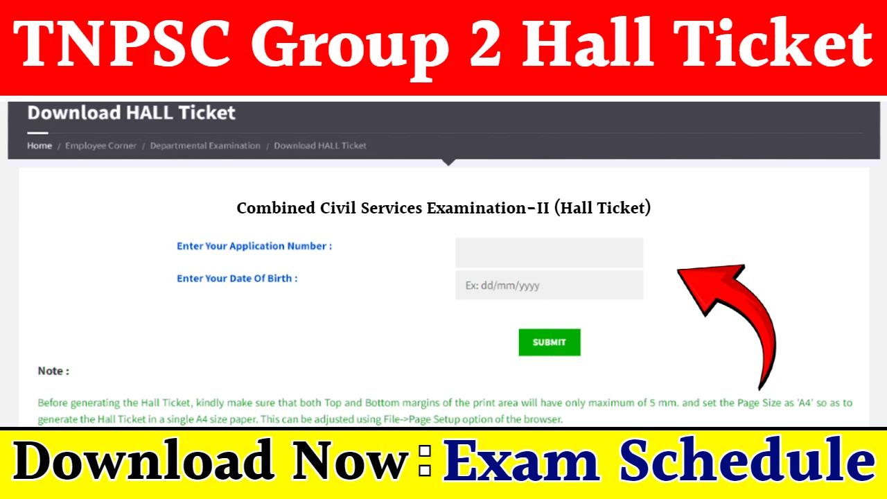 TNPSC Group 2 Hall Ticket 2024
